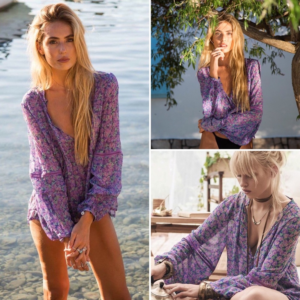 Rare! Spell Designs Wildflower Blouse peasant top